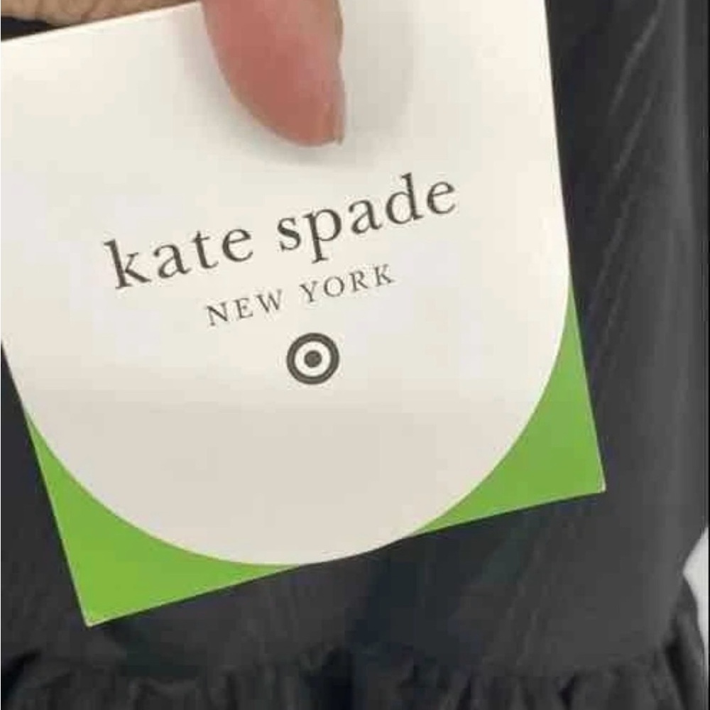 kate spade Black Asymmetrical Tiered Spaghetti-Strap Dress - Picture 7 of 8